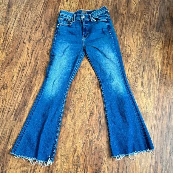 MOTHER Blue Flare Jeans - Picture 3 of 11
